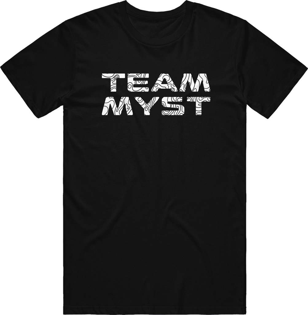 Myst Text Tee - Black - ARMA - T-Shirt