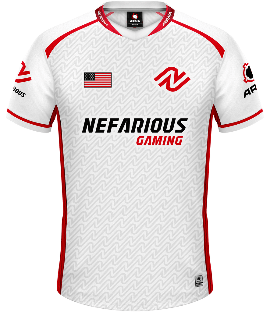 Nefarious ELITE Jersey - White - ARMA - Esports Jersey