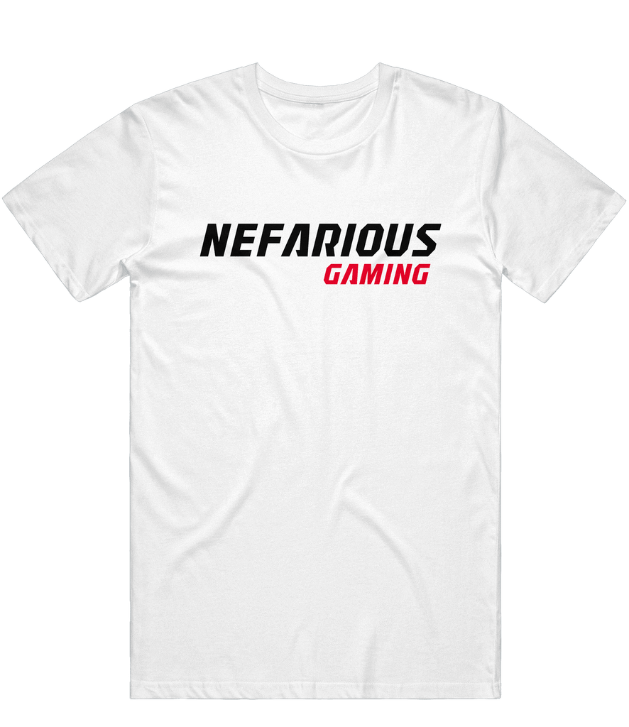 Nefarious Text Tee - White - ARMA - T-Shirt