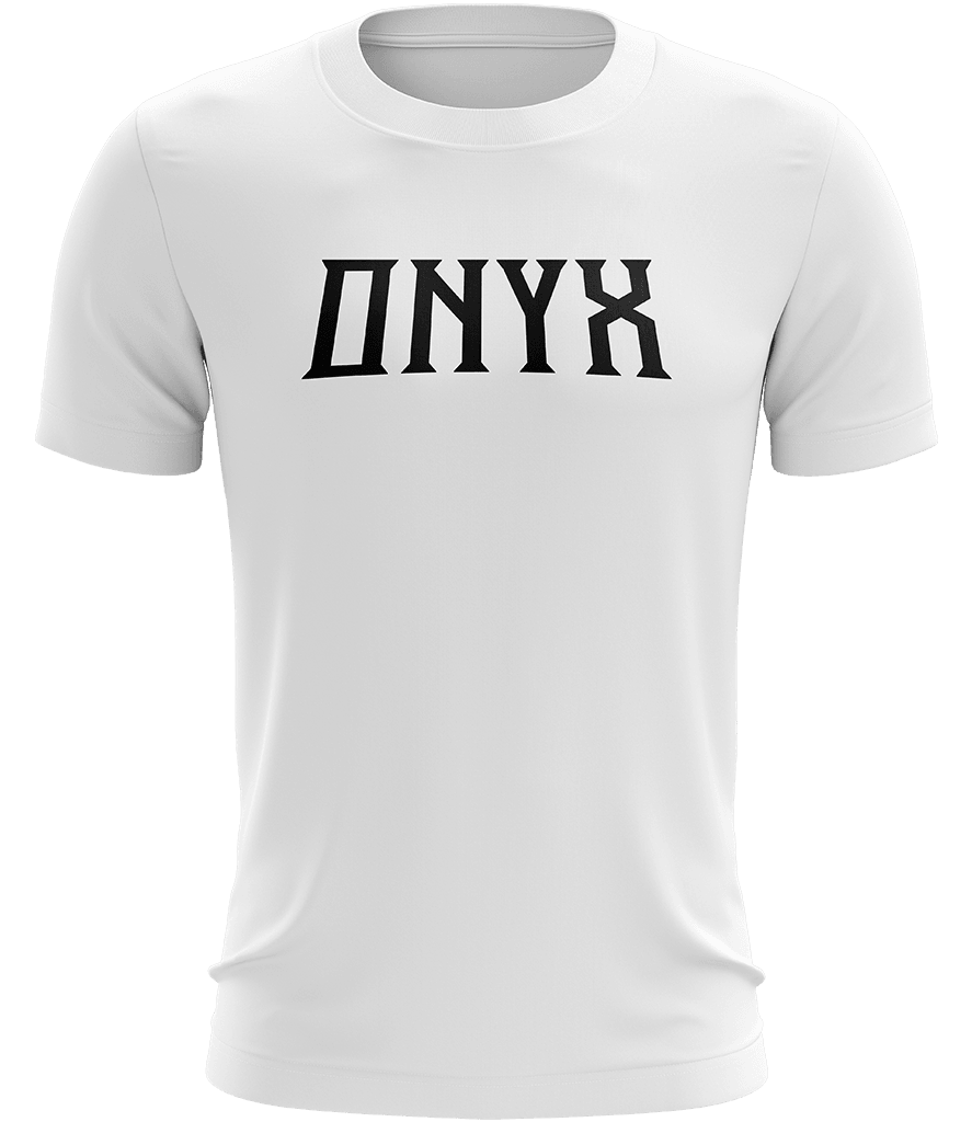 Onyx Text Tee - White - ARMA - T-Shirt