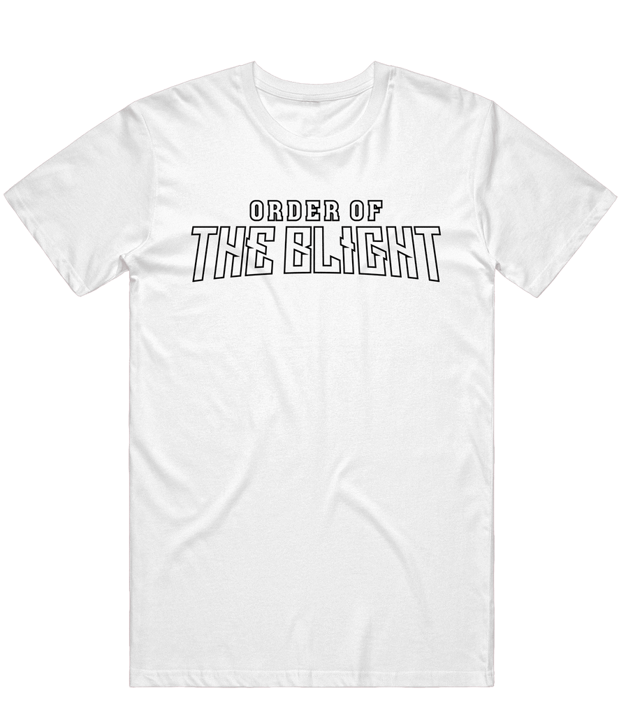 Order Of The Blight Text Tee - White - ARMA