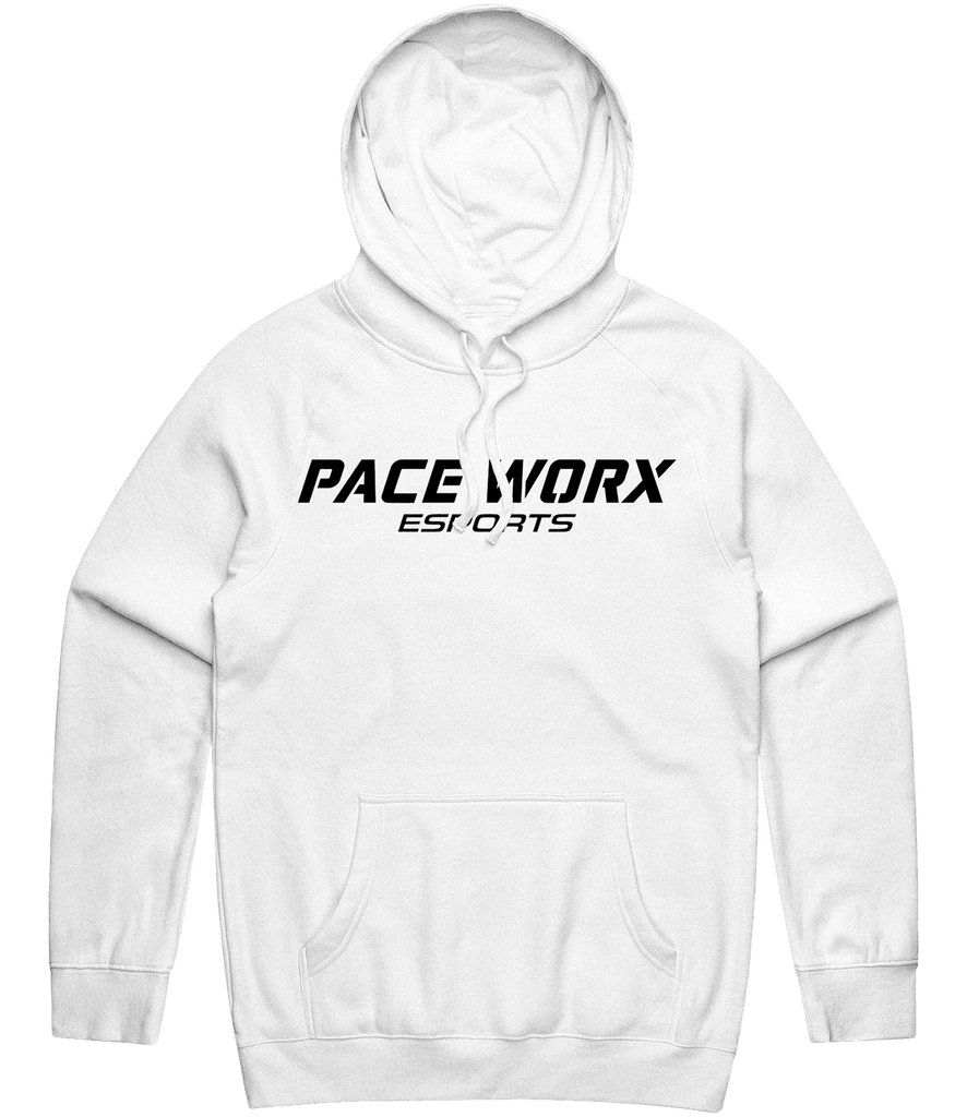 Pace Worx Text Hoodie - White - ARMA - Hoodie