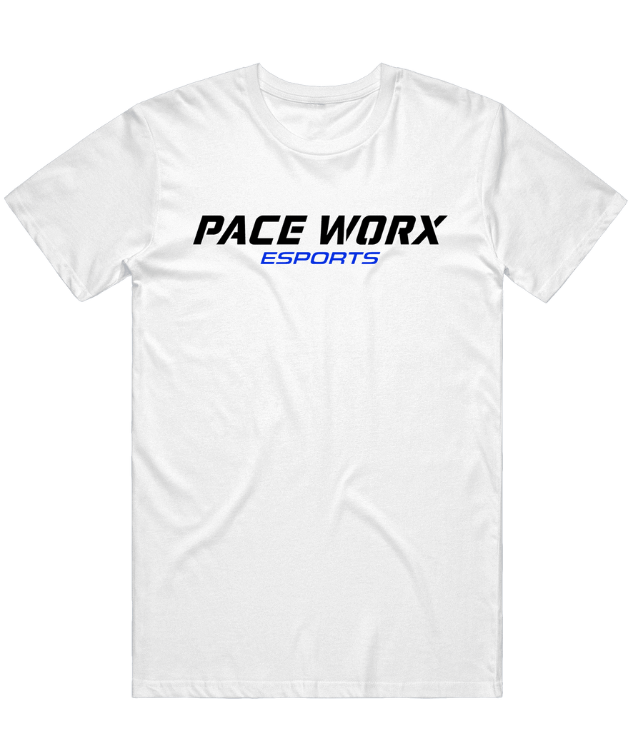 Pace Worx Text Tee - White - ARMA - T-Shirt