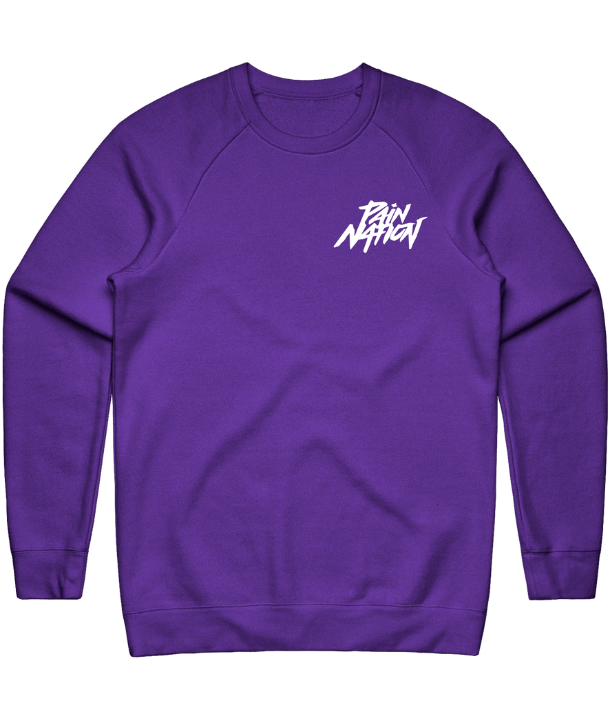 Pain Nation Icon Crewneck - Purple - ARMA - Sweater