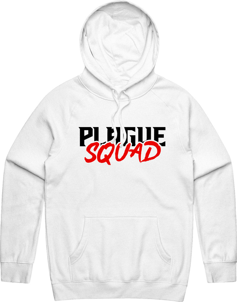 Plague Squad Text Hoodie - White - ARMA