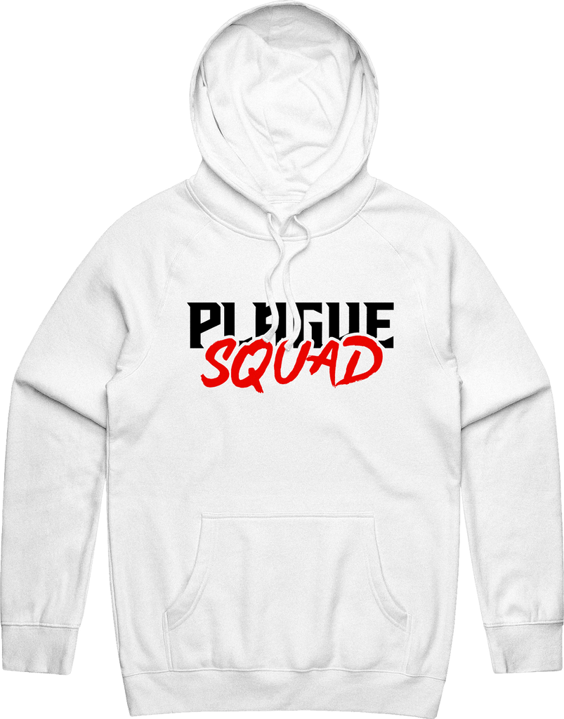 Plague Squad Text Hoodie - White - ARMA - Hoodie