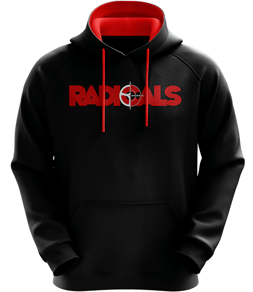 Radicals Text Hoodie - Black/Red - ARMA