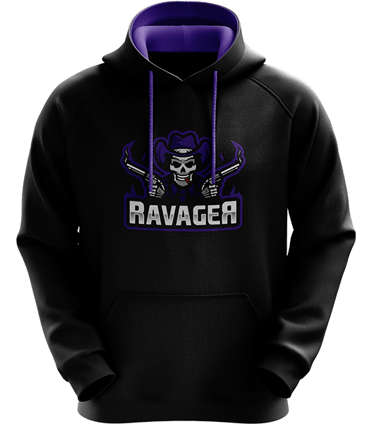 Ravager Logo Hoodie - Black/Purple - ARMA - Hoodie