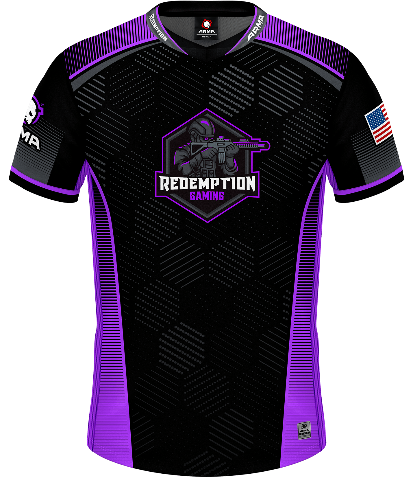 Black red online and purple jersey