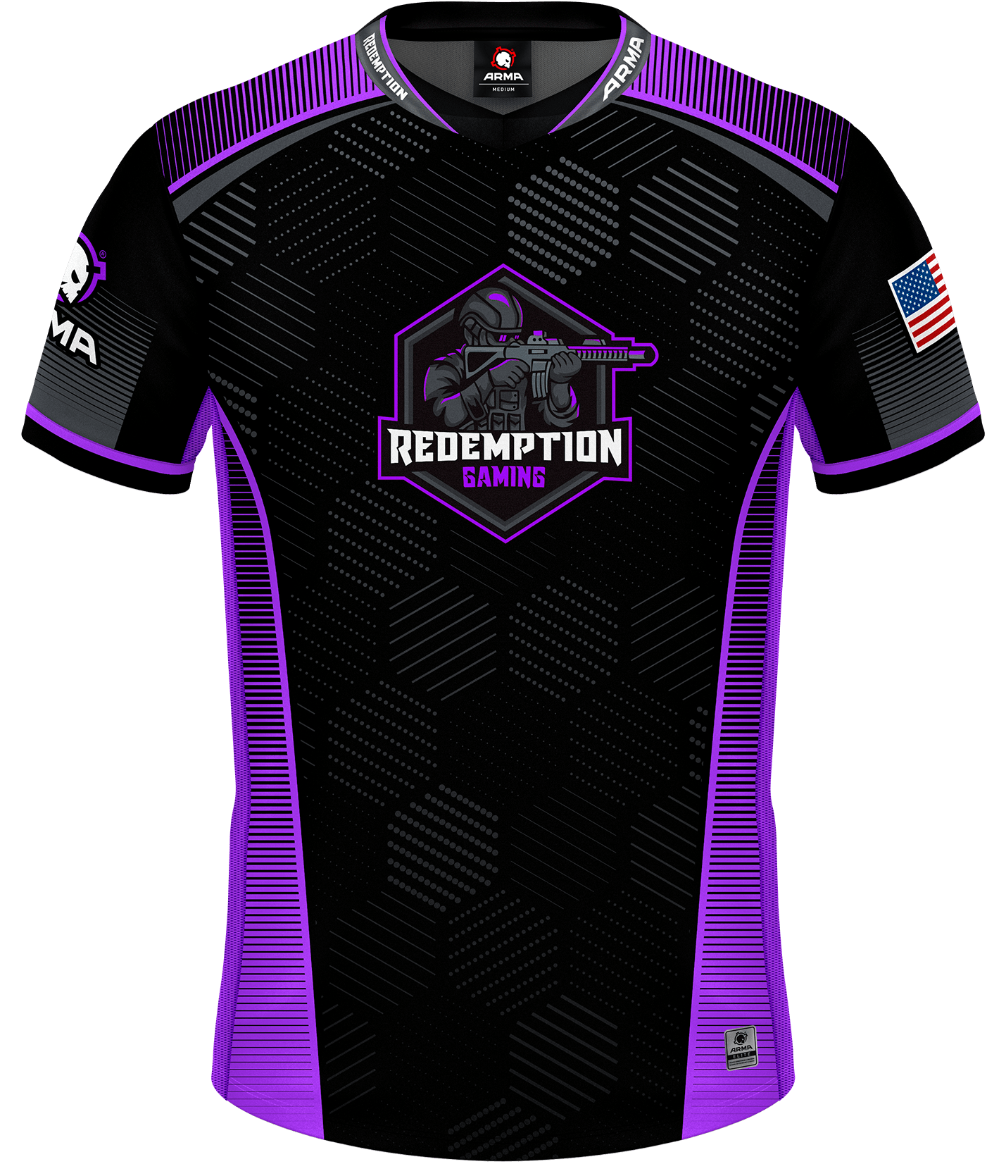 black and purple jersey