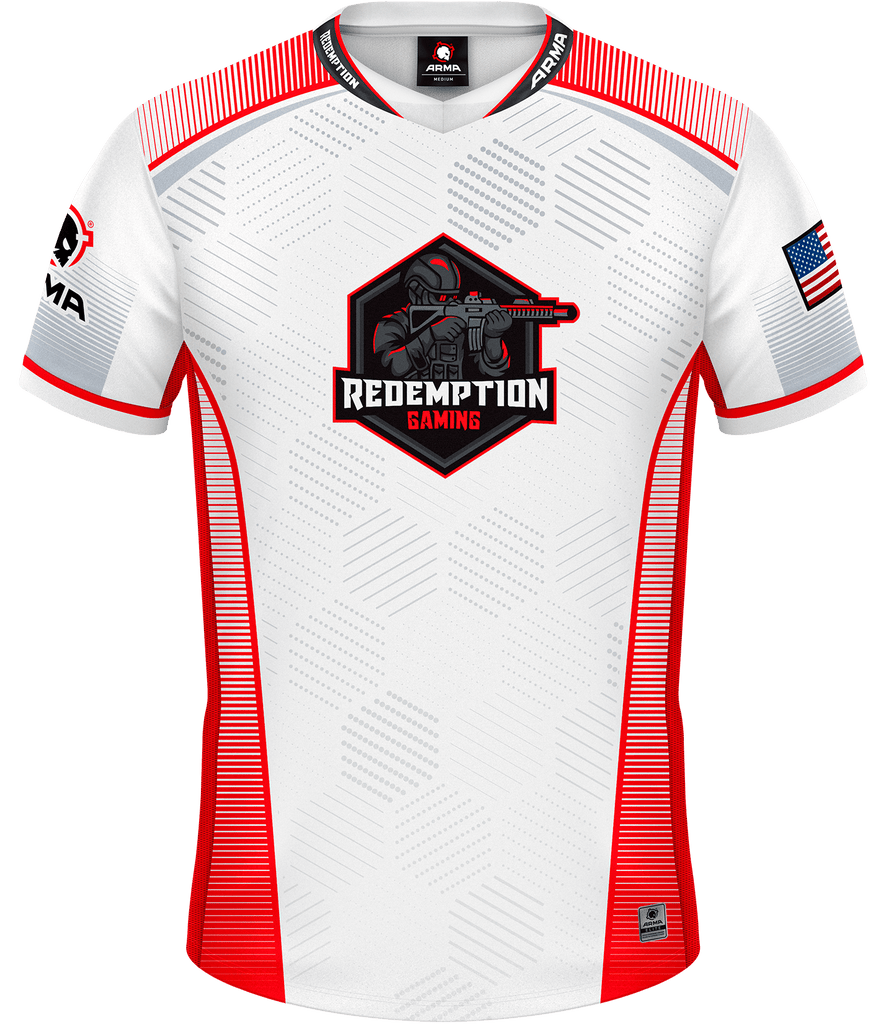 Redemption Jersey - White/Red - ARMA - Esports Jersey