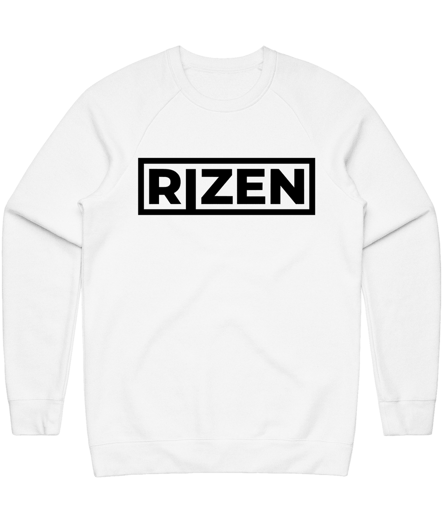 Rizen Text Crewneck - White - ARMA - Sweater