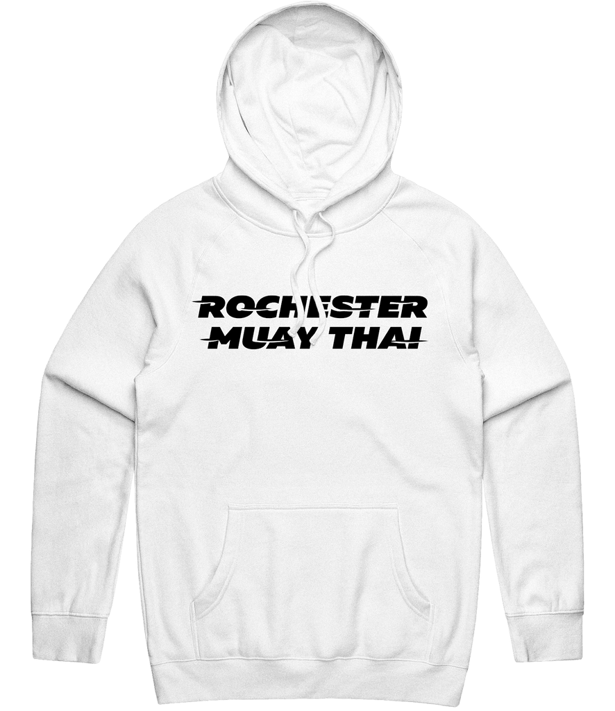 Rochester Muay Thai Text Hoodie - White - ARMA