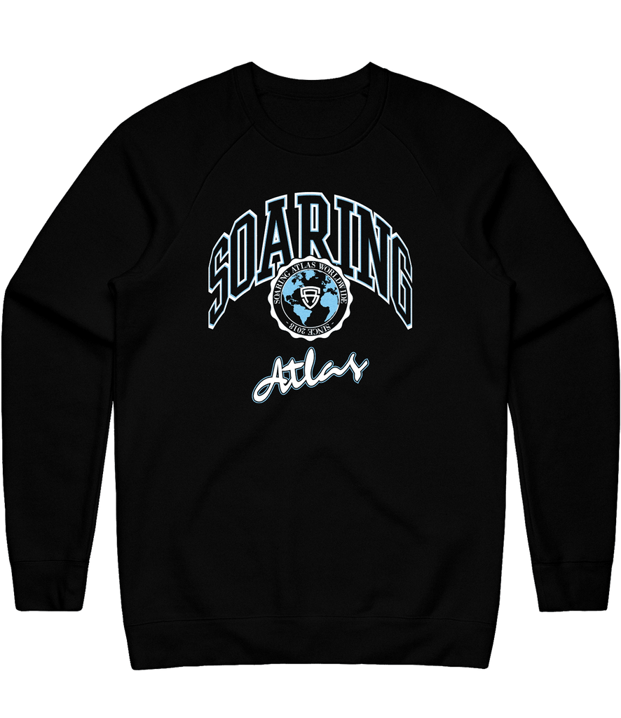 Soaring Atlas Globe Crewneck - Black - ARMA