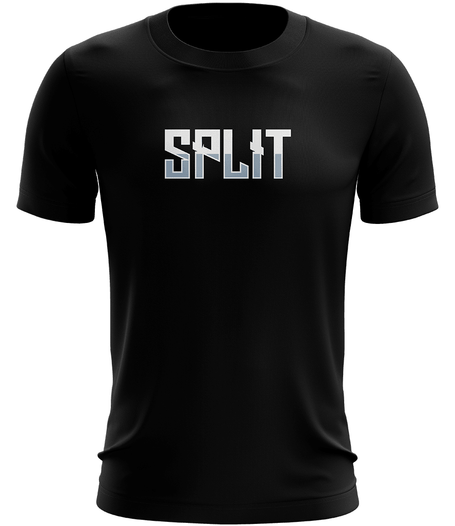 SPLIT Text Tee - Black - ARMA - T-Shirt