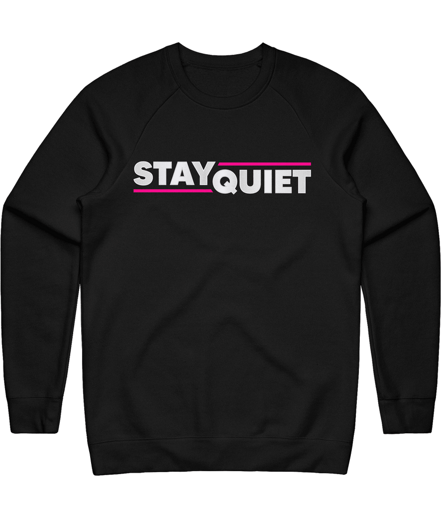 StayQuiet Text Crewneck - Black - ARMA - Sweater