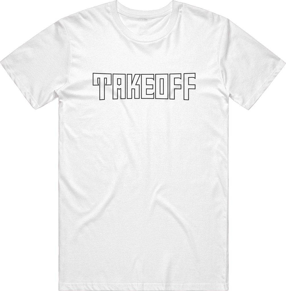 Takeoff Text Tee - White - ARMA - T-Shirt