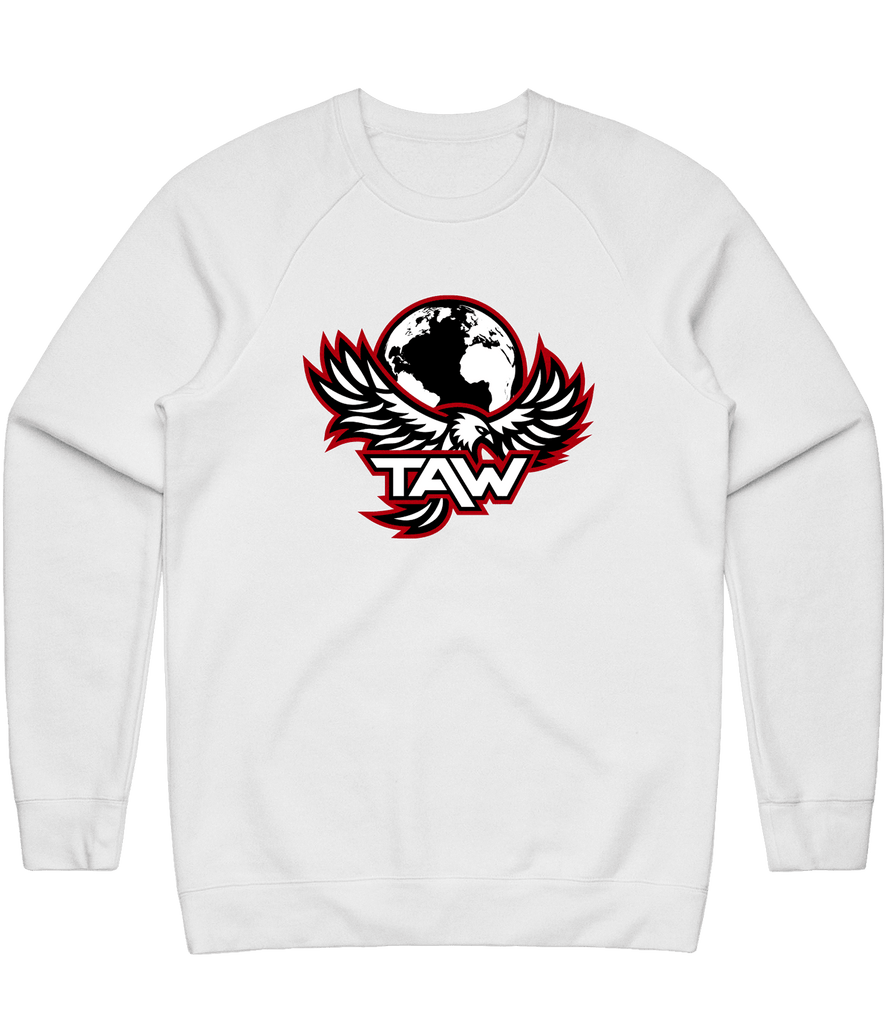 TAW Logo Crewneck - White - ARMA - Sweater