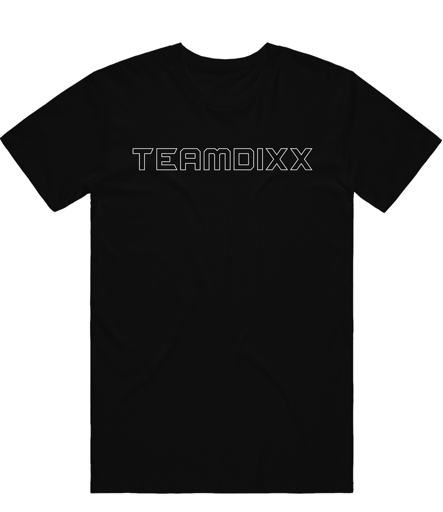 Team Dixx Outline Text Tee - Black - ARMA - T-Shirt