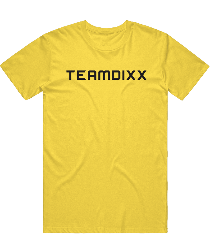 Team Dixx Text Tee - Yellow - ARMA - T-Shirt