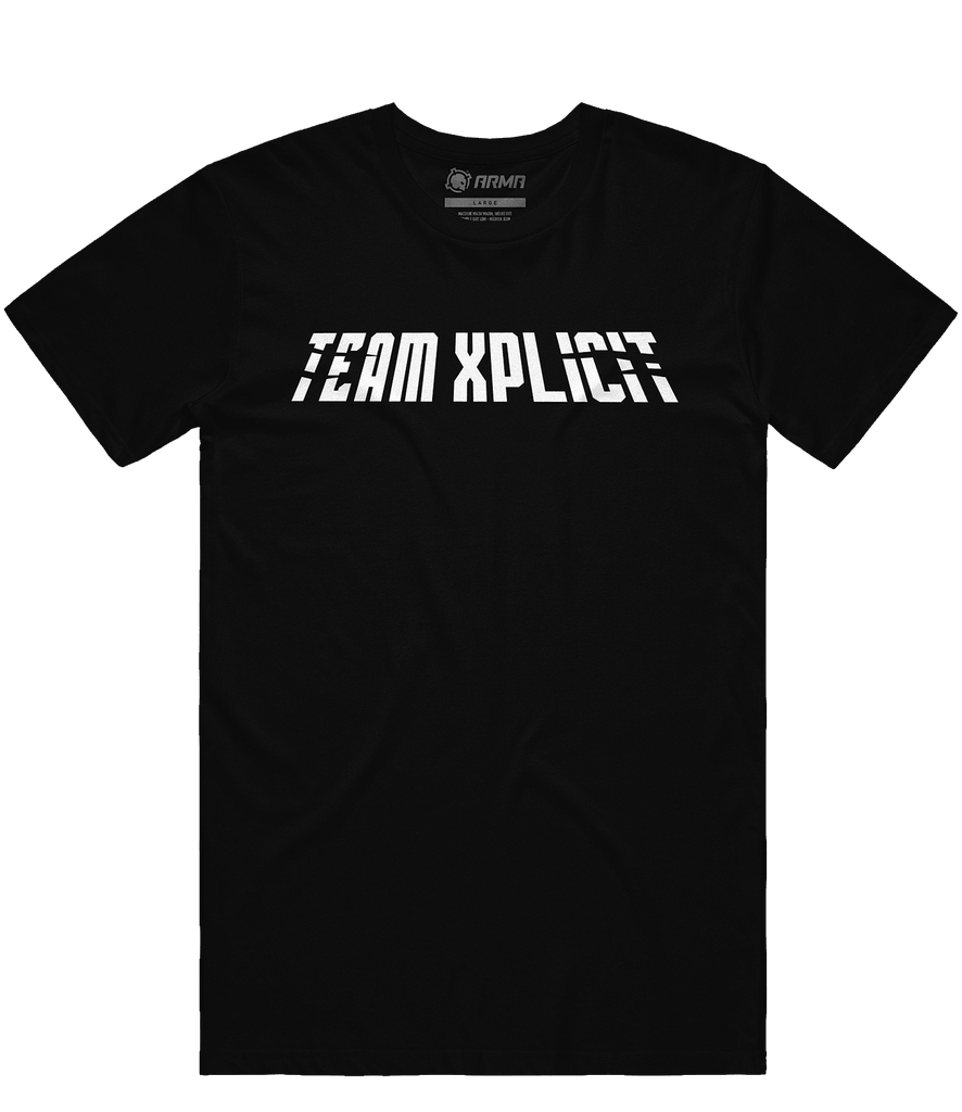 Team Xplicit Text Tee - Black - ARMA - T-Shirt