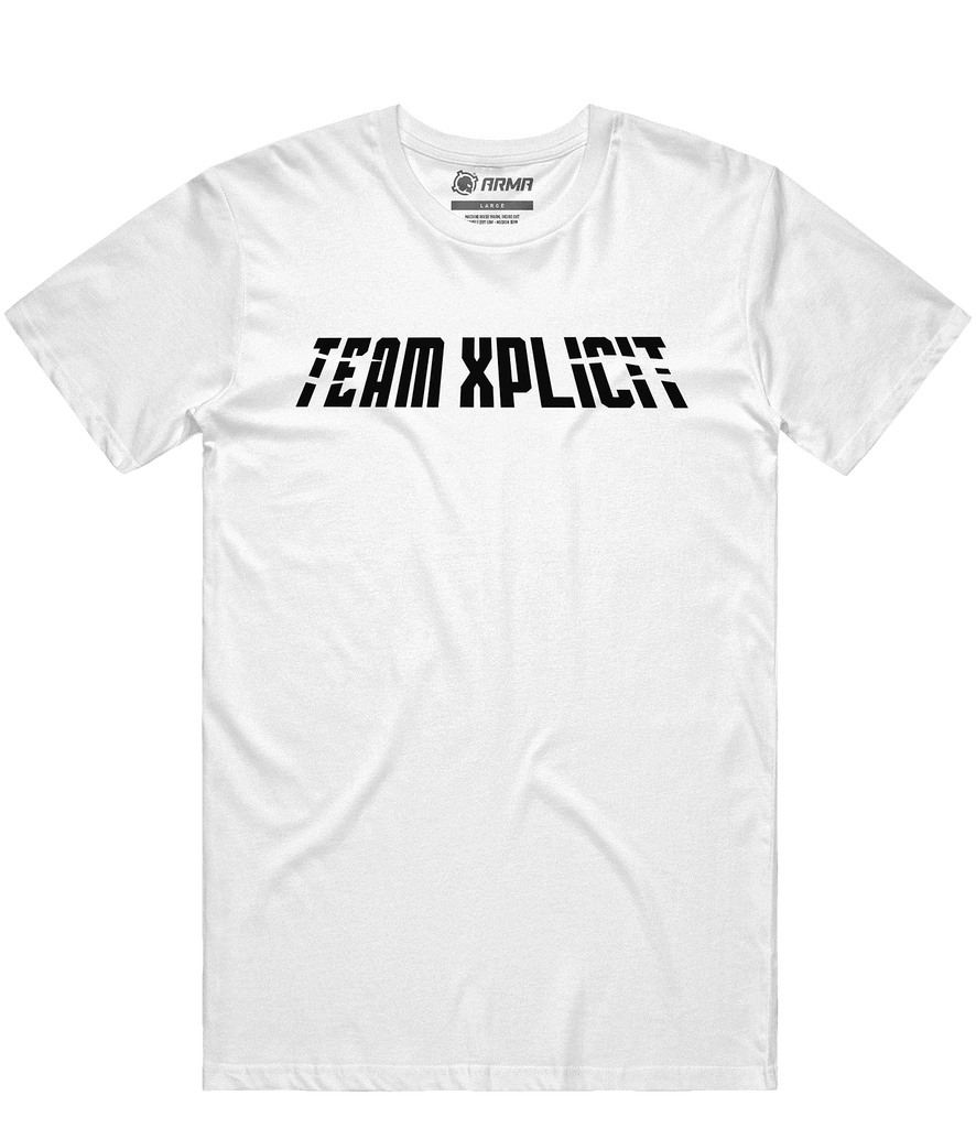 Team Xplicit Text Tee - White - ARMA