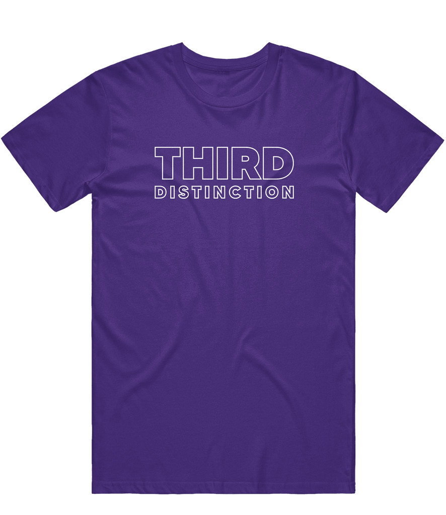 Third Distinction Outline Tee - Purple - ARMA - T-Shirt