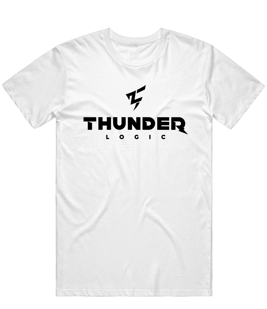 Thunderlogic Text Tee - White - ARMA - T-Shirt