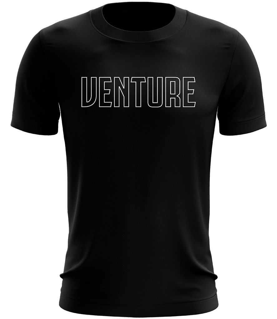 Venture Text Tee - Black - ARMA - T-Shirt