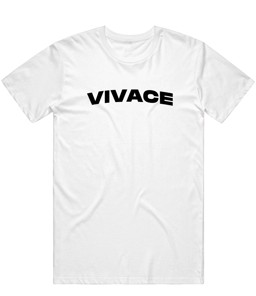 Vivace Text Tee - White - ARMA - T-Shirt