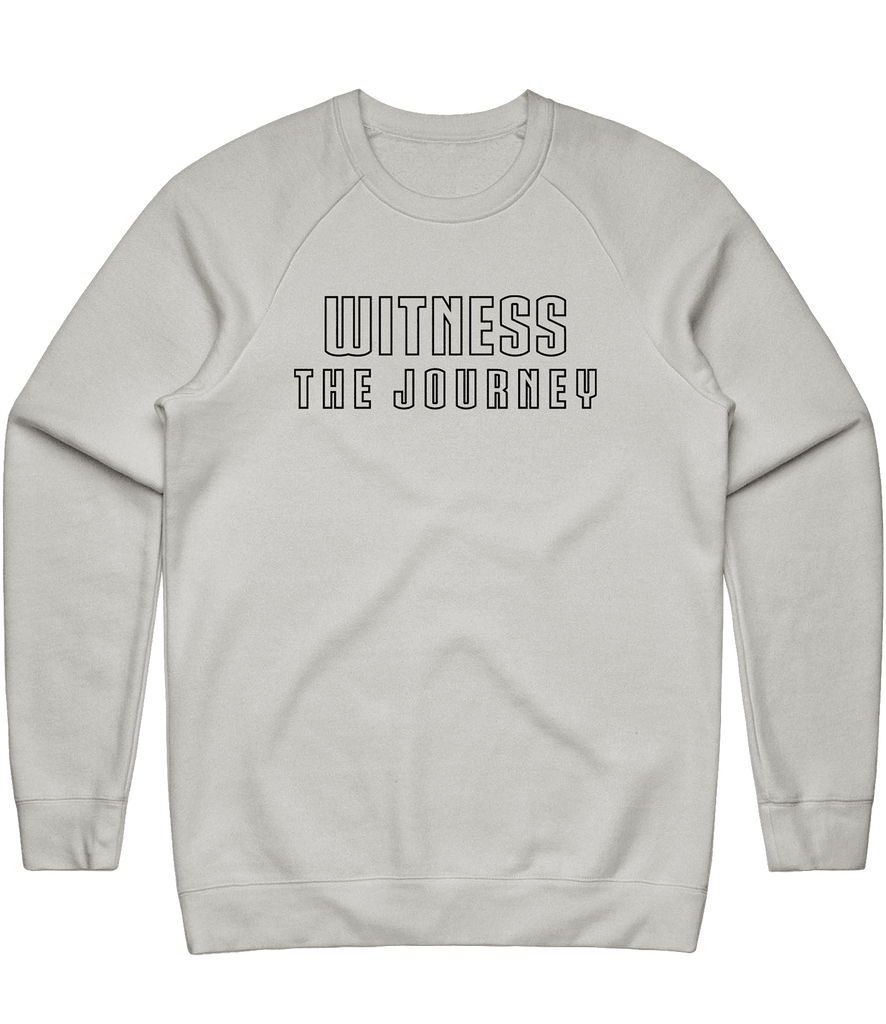 Witness The Journey Text Crewneck - Light Grey - ARMA