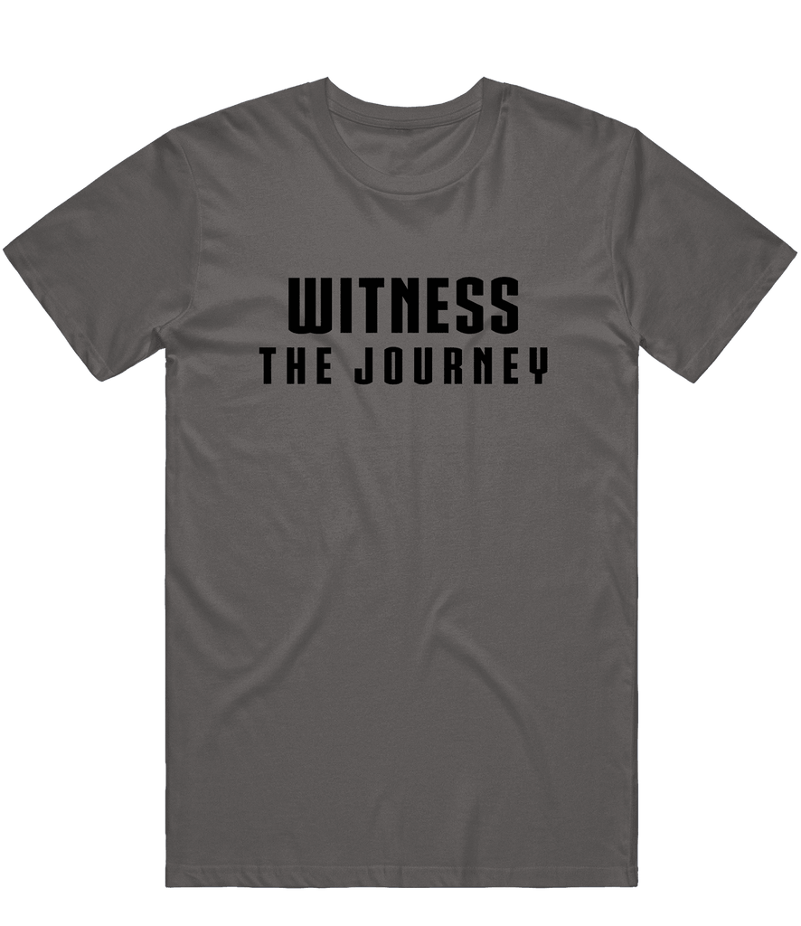 Witness The Journey Text Tee - Charcoal - ARMA - T-Shirt