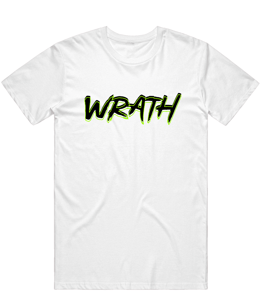 Wrath Text Tee - White - ARMA - T-Shirt